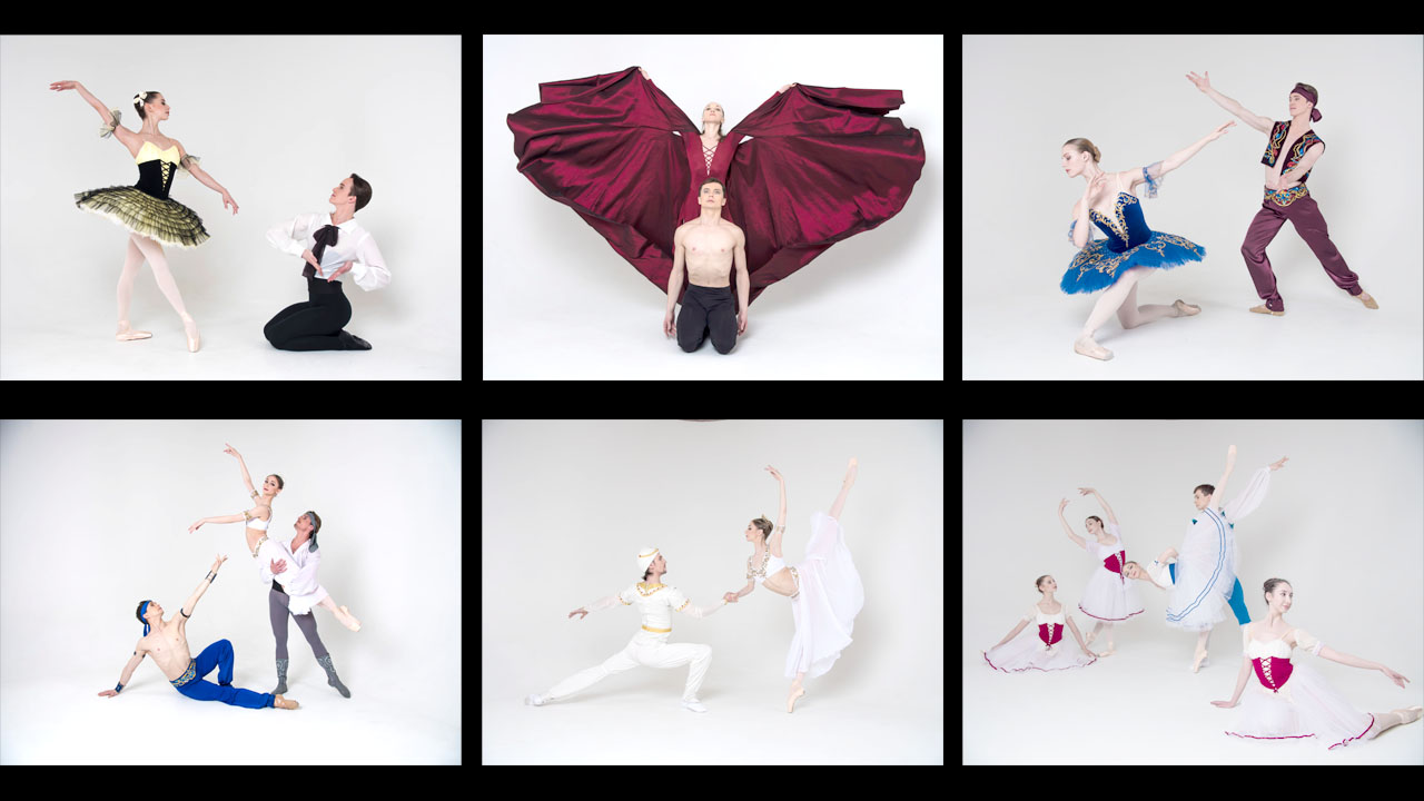 photo collage with ballet artists on koransha photo session 2018